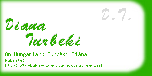 diana turbeki business card