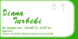 diana turbeki business card